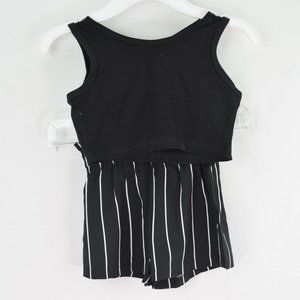 Brand Pat Pat, Size 5-6Y, Color Black Top And Black Shorts With White Stripes